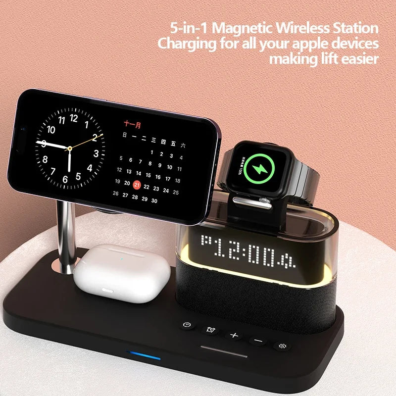 Wireless Charging Station: 5-in-1 iPhone, Watch, AirPods