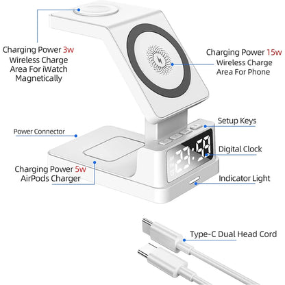 Magsafe 4-in-1 Wireless Charger: Phone, Watch, AirPods