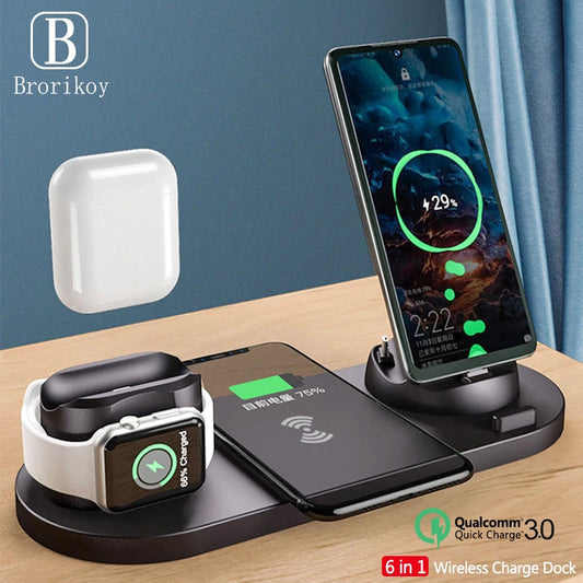 Triple Charger Stand: Phone, Watch, AirPods