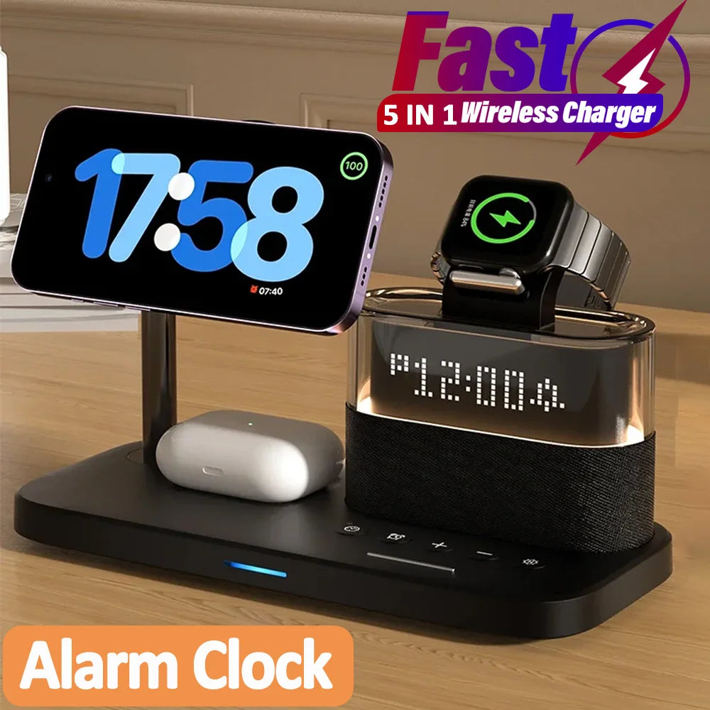 Wireless Charging Station: 5-in-1 iPhone, Watch, AirPods